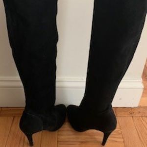 Aldo 8.5 Black Faux Suede Mid Calf Boots